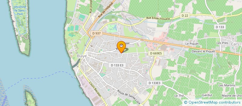 localisation de l'entreprise MONSIEUR SEBASTIEN BUISSON à BLAYE