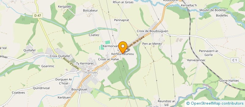 localisation de l'entreprise MONSIEUR SEBASTIEN CAILLEAU  HANVEC