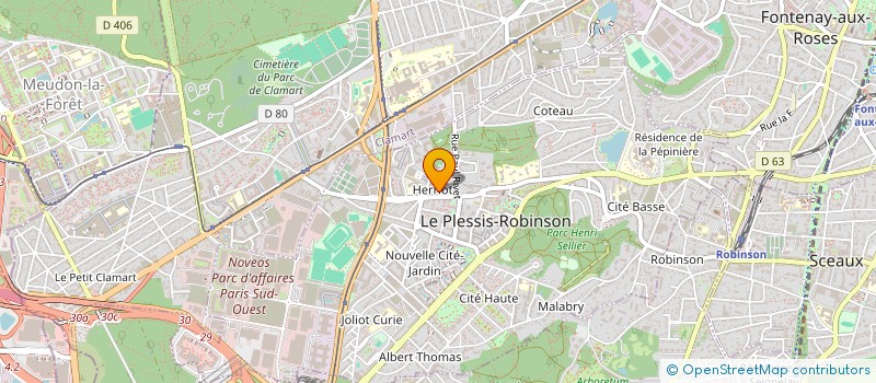 localisation de l'entreprise MONSIEUR SEBASTIEN CALVEZ à LE PLESSIS-ROBINSON