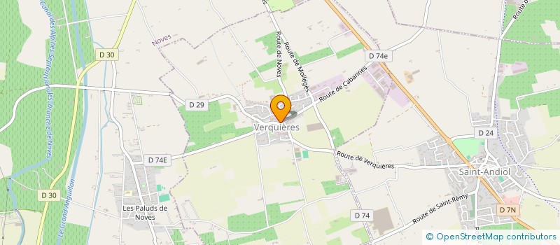 localisation de l'entreprise MONSIEUR SEBASTIEN CAMELIN  VERQUIERES