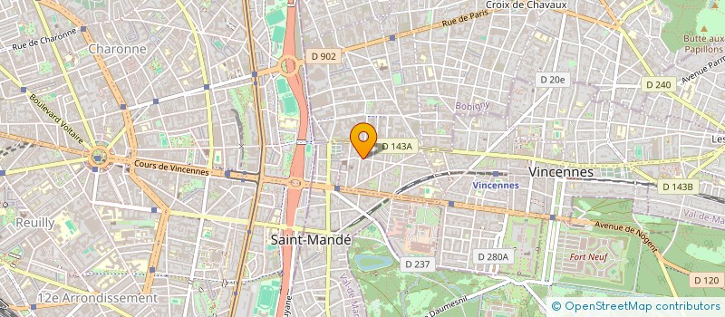 localisation de l'entreprise MONSIEUR SEBASTIEN CAMERSINI à VINCENNES