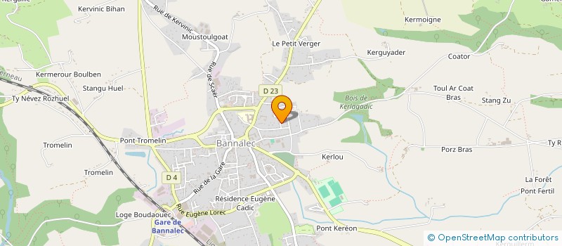 localisation de l'entreprise MONSIEUR SEBASTIEN CAMPION  BANNALEC