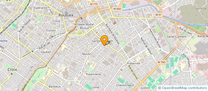 localisation de l'entreprise MONSIEUR SEBASTIEN CARETTE à ROUBAIX