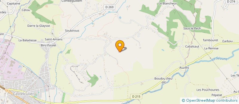 localisation de l'entreprise MONSIEUR SEBASTIEN CASTAGNE  CASTELCULIER