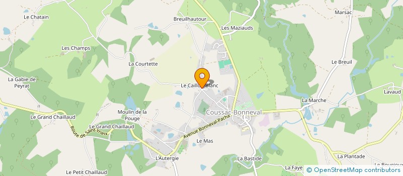 localisation de l'entreprise MONSIEUR SEBASTIEN CHABASSIER  COUSSAC-BONNEVAL