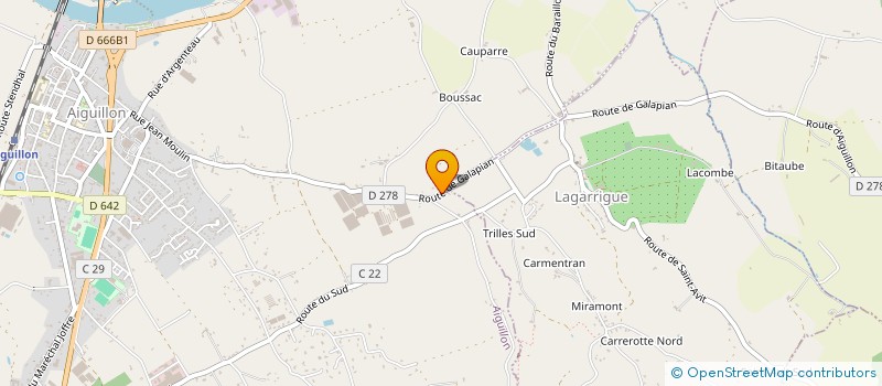 localisation de l'entreprise MONSIEUR SEBASTIEN CHABRIER  AIGUILLON