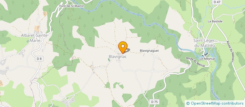 localisation de l'entreprise MONSIEUR SEBASTIEN CHADELAT  BLAVIGNAC