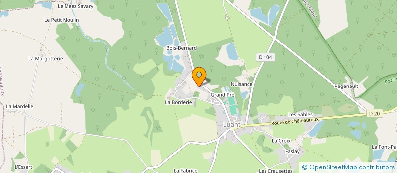 localisation de l'entreprise MONSIEUR SEBASTIEN CHAILLER à LUANT