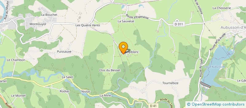 localisation de l'entreprise MONSIEUR SEBASTIEN CHALUS à COURPIERE