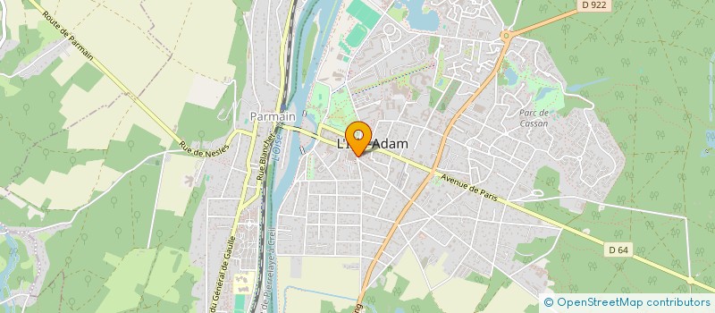 localisation de l'entreprise MONSIEUR SEBASTIEN CHAMBON à L'ISLE-ADAM