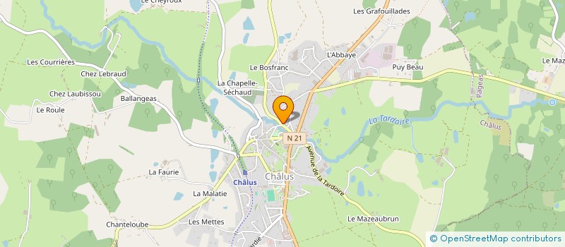 localisation de l'entreprise MONSIEUR SEBASTIEN CHAMPAGNE à CHALUS