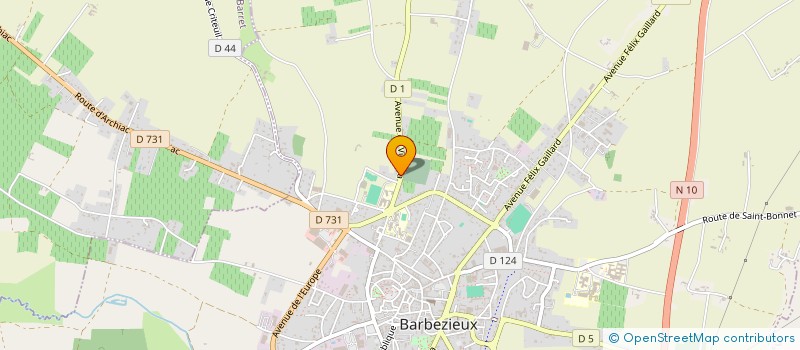 localisation de l'entreprise MONSIEUR SEBASTIEN CHAMPSEIX à CRITEUIL-LA-MAGDELEINE