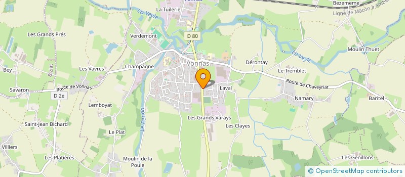 localisation de l'entreprise MONSIEUR SEBASTIEN CHAPELAND  VONNAS