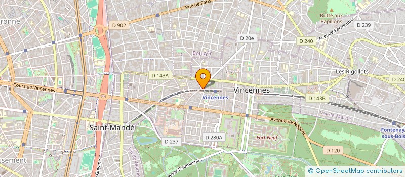 localisation de l'entreprise MONSIEUR SEBASTIEN CHARLOT à VINCENNES