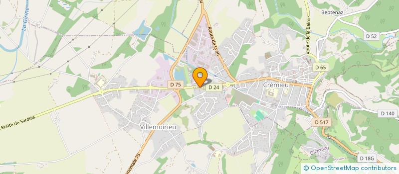 localisation de l'entreprise MONSIEUR SEBASTIEN CHARVIN  CREMIEU