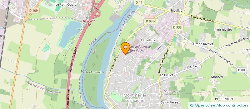 localisation de l'entreprise MONSIEUR SEBASTIEN CHAVEYRIAT  MONTMERLE-SUR-SAONE