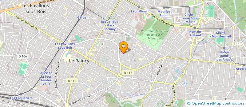 localisation de l'entreprise MONSIEUR SEBASTIEN CHAZERIE à LE RAINCY