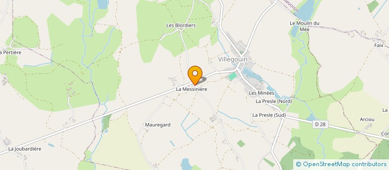 localisation de l'entreprise MONSIEUR SEBASTIEN CHESTIER à VILLEGOUIN