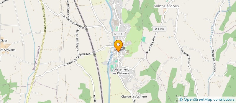 localisation de l'entreprise MONSIEUR SEBASTIEN CHOPARD  CLERIEUX