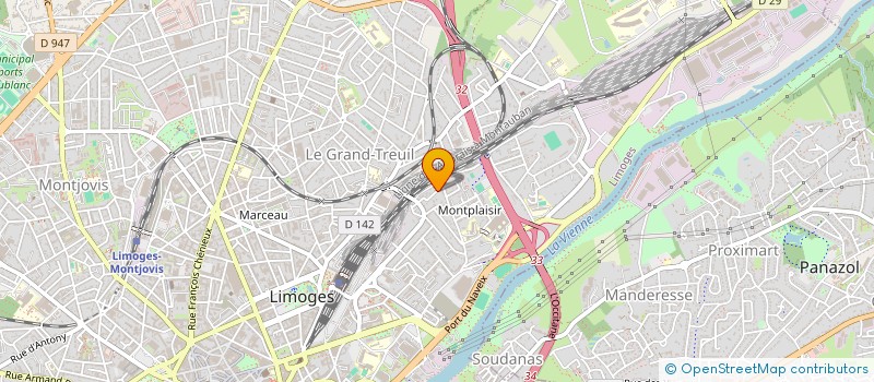 localisation de l'entreprise MONSIEUR SEBASTIEN CLAVILIER à LIMOGES