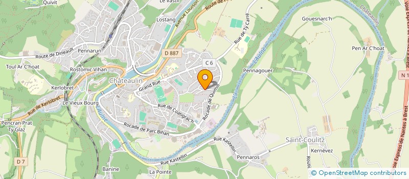 localisation de l'entreprise MONSIEUR SEBASTIEN COCU  CHATEAULIN