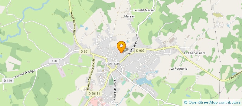 localisation de l'entreprise MONSIEUR SEBASTIEN COFFINET  LUBERSAC