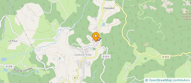 localisation de l'entreprise MONSIEUR SEBASTIEN COMBETTE  VOLLORE-VILLE