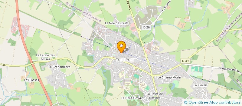 localisation de l'entreprise MONSIEUR SEBASTIEN CONDOLO  TREILLIERES