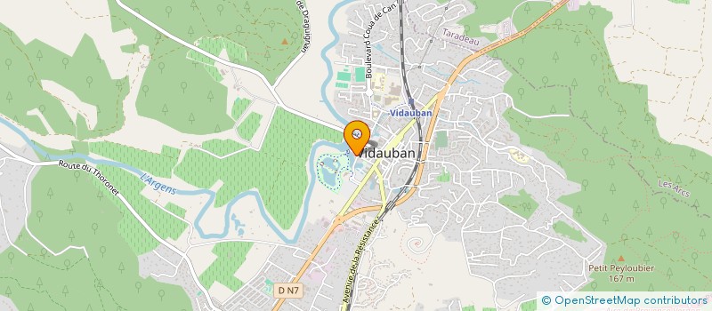 localisation de l'entreprise MONSIEUR SEBASTIEN CORBILLON  VIDAUBAN