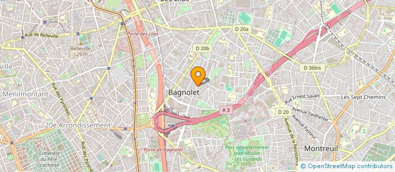 localisation de l'entreprise MONSIEUR SEBASTIEN CORDIN à BAGNOLET