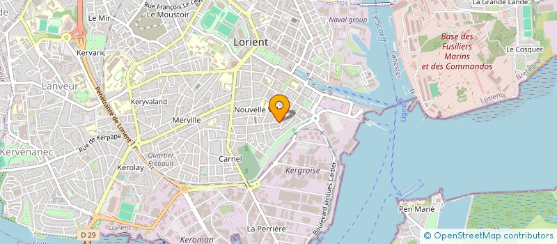 localisation de l'entreprise MONSIEUR SEBASTIEN COUEFFIC à LORIENT
