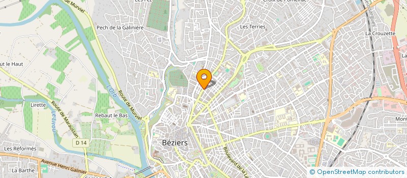 localisation de l'entreprise MONSIEUR SEBASTIEN COUVERT  BEZIERS