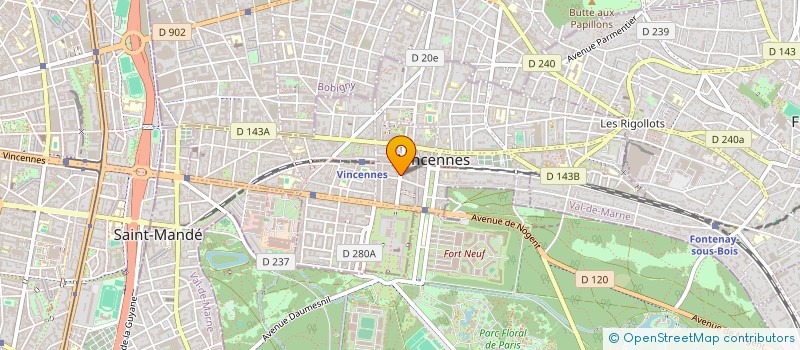 localisation de l'entreprise MONSIEUR SEBASTIEN COVIAUX à VINCENNES