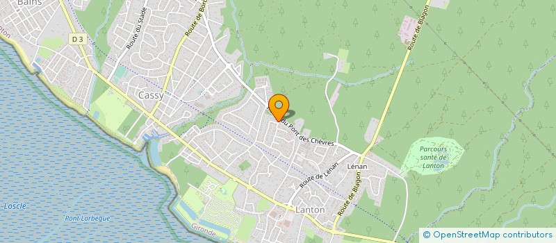 localisation de l'entreprise MONSIEUR SEBASTIEN CRETIER  LANTON