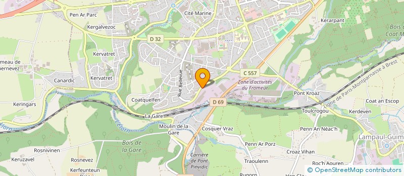 localisation de l'entreprise MONSIEUR SEBASTIEN CUEFF  LANDIVISIAU