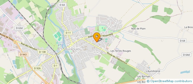 localisation de l'entreprise MONSIEUR SEBASTIEN CUVILLIER à BUZANCAIS