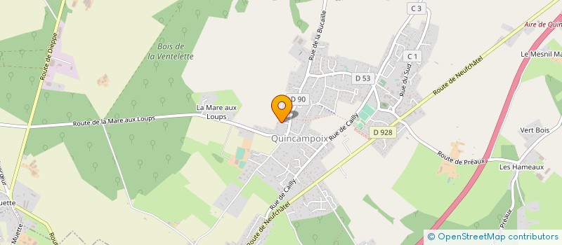 localisation de l'entreprise MONSIEUR SEBASTIEN DAUBY à QUINCAMPOIX