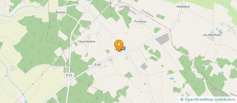 localisation de l'entreprise MONSIEUR SEBASTIEN DELAGE  SAINT-ADJUTORY