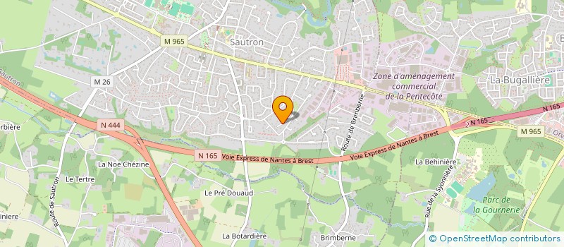 localisation de l'entreprise MONSIEUR SEBASTIEN DENIAUD  SAUTRON