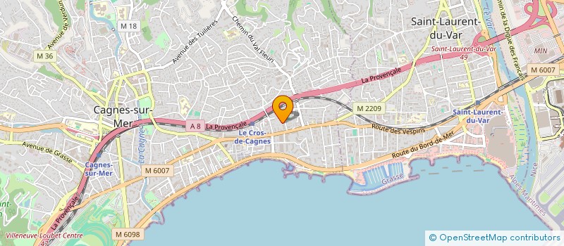 localisation de l'entreprise MONSIEUR SEBASTIEN DERAEDT à CAGNES-SUR-MER