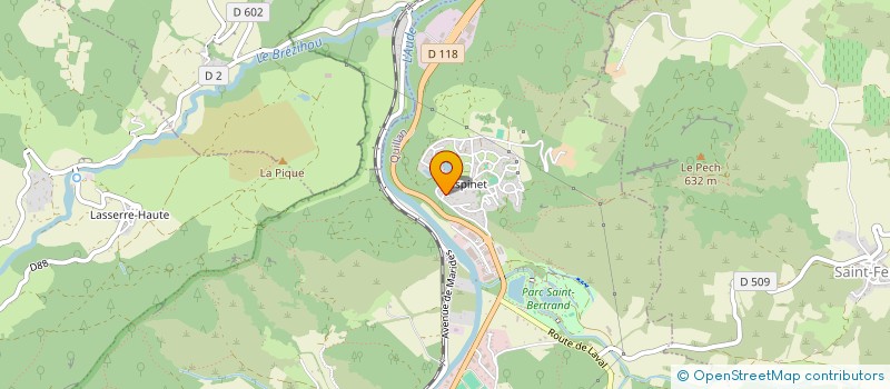 localisation de l'entreprise MONSIEUR SEBASTIEN DERECK  QUILLAN