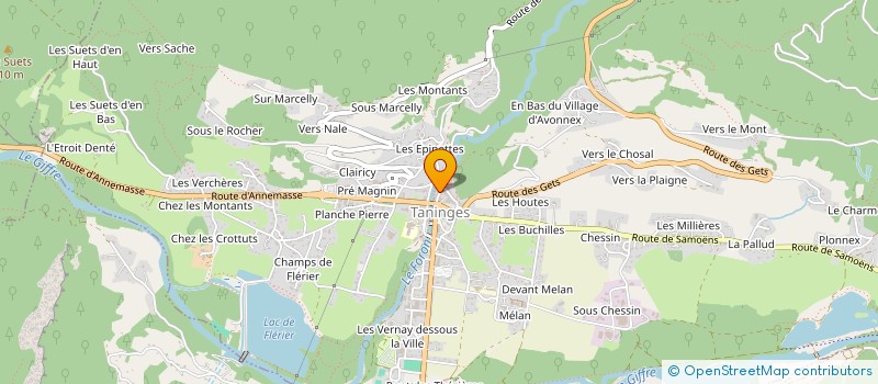 localisation de l'entreprise MONSIEUR SEBASTIEN DERRIENNIC  TANINGES