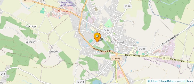 localisation de l'entreprise MONSIEUR SEBASTIEN DERVAUX  MORESTEL