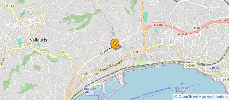 localisation de l'entreprise MONSIEUR SEBASTIEN DERVEAUX à VALLAURIS