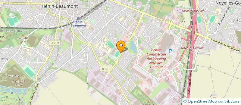 localisation de l'entreprise MONSIEUR SEBASTIEN DERVILLERS à HENIN-BEAUMONT