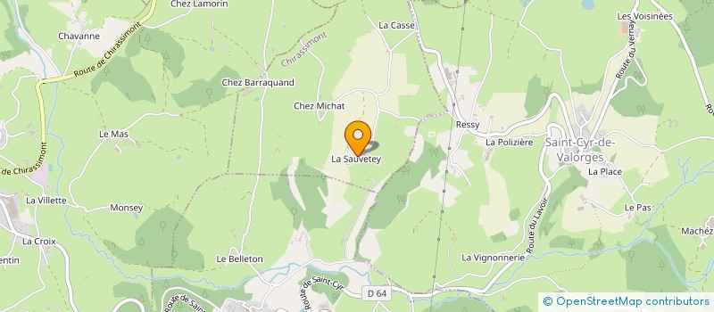 localisation de l'entreprise MONSIEUR SEBASTIEN DESAGE  CHIRASSIMONT