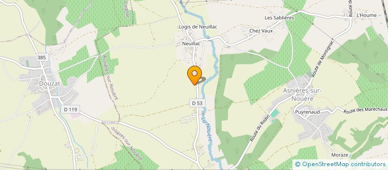 localisation de l'entreprise MONSIEUR SEBASTIEN DESCHAMPS à ASNIERES-SUR-NOUERE