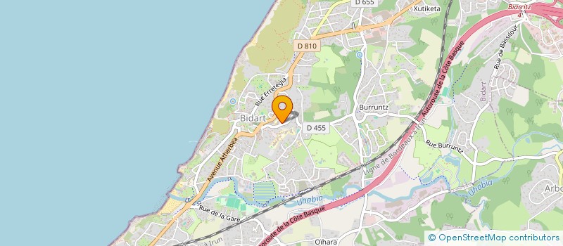 localisation de l'entreprise MONSIEUR SEBASTIEN DEVILLIER  BIDART