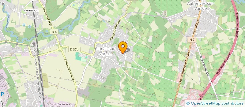 localisation de l'entreprise MONSIEUR SEBASTIEN DEYRIEUX  CLONAS-SUR-VAREZE