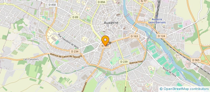 localisation de l'entreprise MONSIEUR SEBASTIEN DIGUERHER à AUXERRE